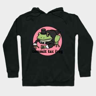 Commit Tax Frog Sticker - Pink Hoodie